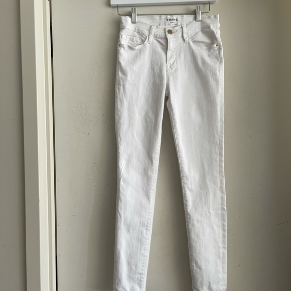 Frame Denim Le Skinny de Jeanne in White - Picture 3 of 7
